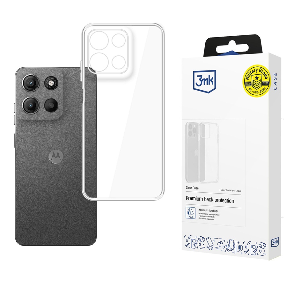 Husa pentru Motorola Moto G15 / Moto G15 Power, din silicon, 3mk Clear Case, Transparent