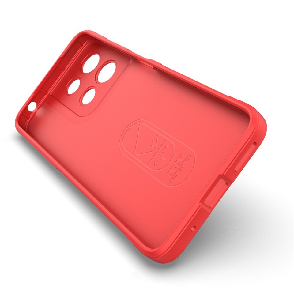 Husa pentru Motorola Moto G15 / Moto G15 Power, SKYDDAR INNOVATION, Magic Shield, din Silicon Mat, set cu sticker, Rosu - 2 | YEO