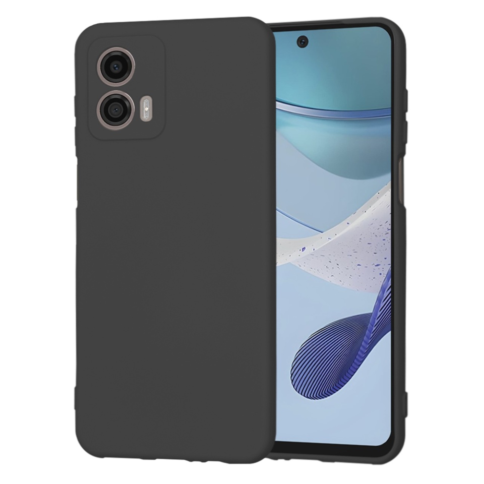 Husa pentru Motorola Moto G53 din Silicon Catifelat, Protectie Premium, Skyddar SoftElegance - Negru