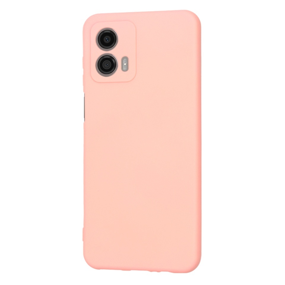 Husa pentru Motorola Moto G53, SKYDDAR INNOVATION, din Silicon Catifelat, SoftElegance, set cu sticker, Roz - 2 | YEO