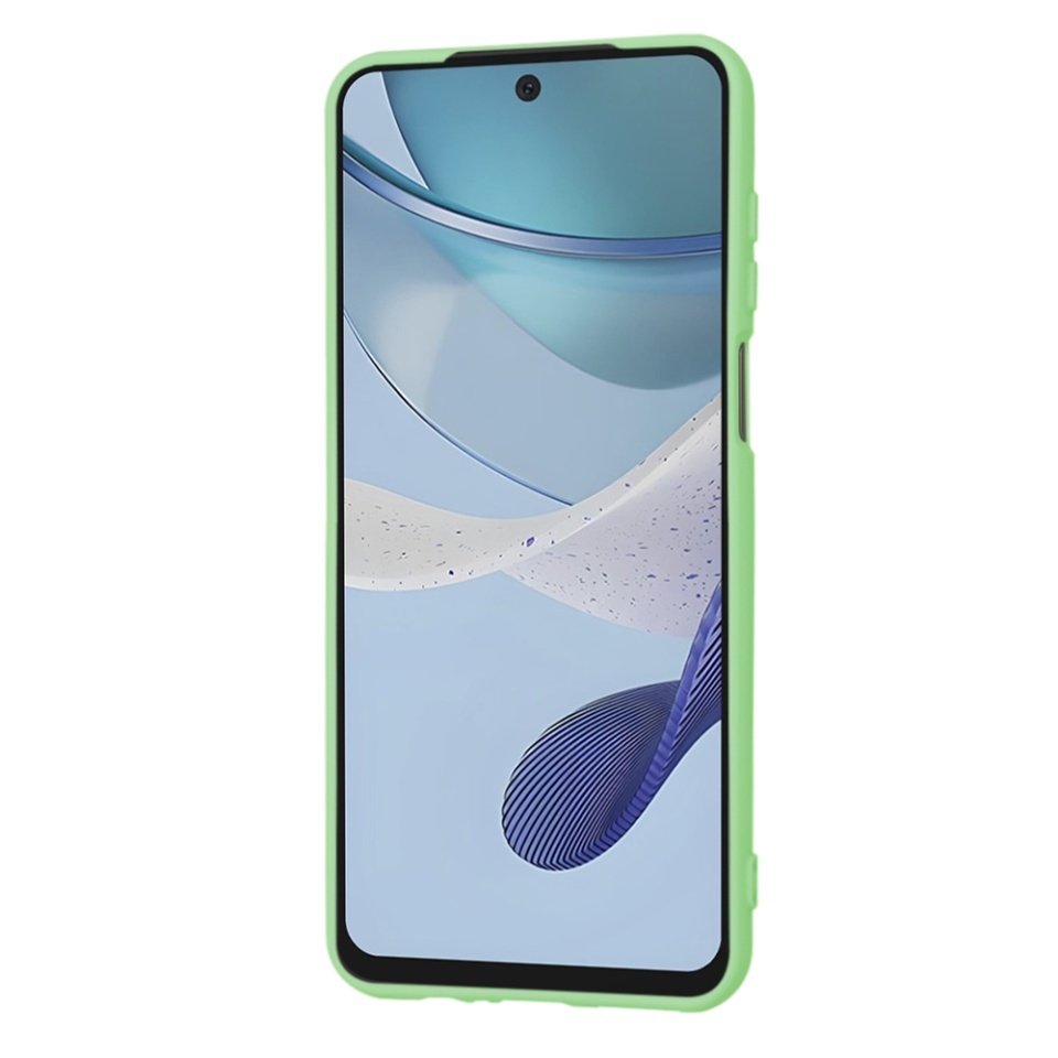 Husa pentru Motorola Moto G53, SKYDDAR INNOVATION, din Silicon Catifelat, SoftElegance, set cu sticker, Verde deschis - 1 | YEO
