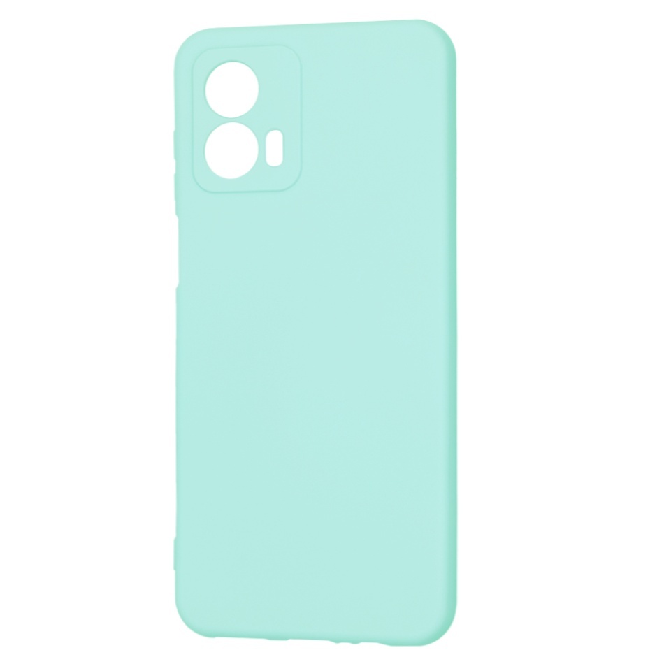 Husa pentru Motorola Moto G53, SKYDDAR INNOVATION, din Silicon Catifelat, SoftElegance, set cu sticker, Turcoaz - 3 | YEO
