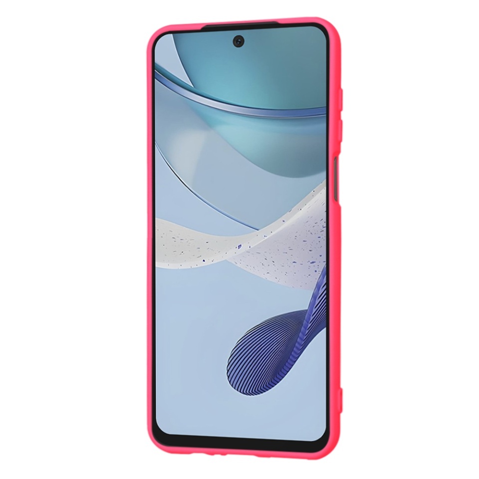 Husa pentru Motorola Moto G53, SKYDDAR INNOVATION, din Silicon Catifelat, SoftElegance, set cu sticker, Fucsia - 1 | YEO