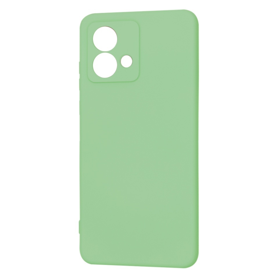 Husa pentru Motorola Moto G84, SKYDDAR INNOVATION, din Silicon Catifelat, SoftElegance, set cu sticker, Verde deschis - 3 | YEO