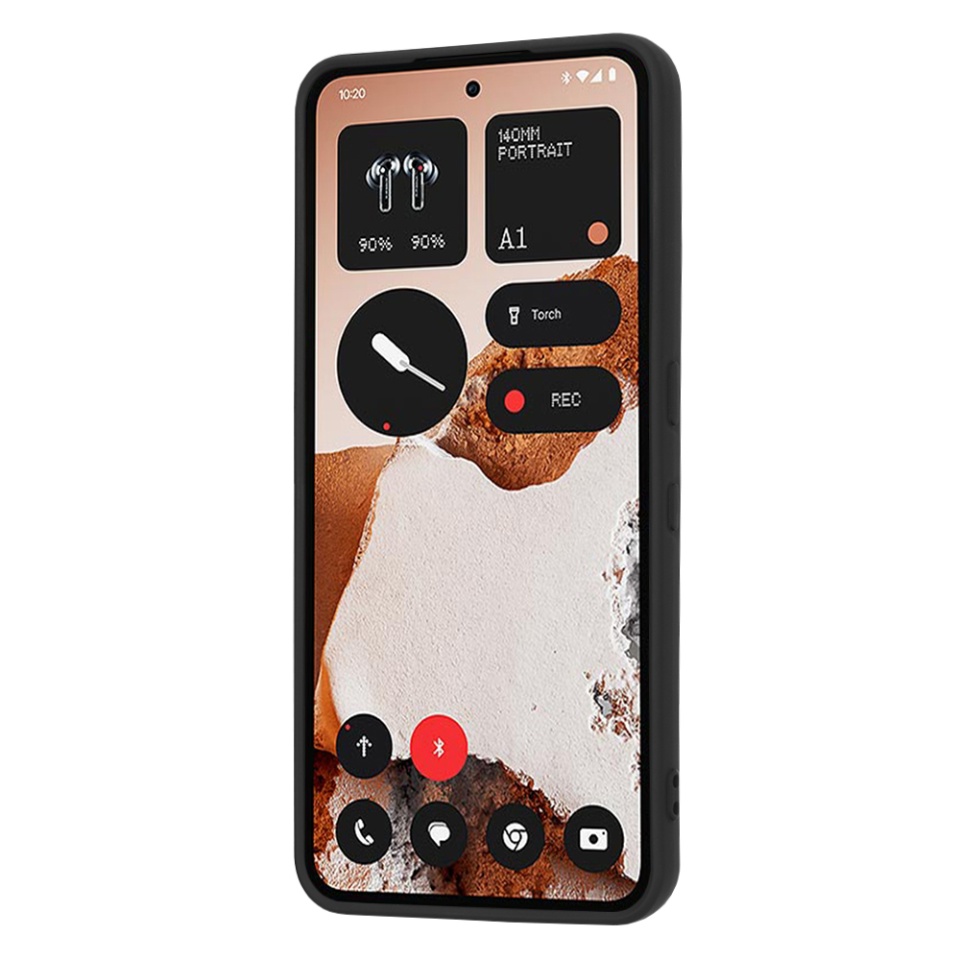 Husa pentru Nothing CMF Phone 2 Pro, SKYDDAR INNOVATION, din Silicon Catifelat, SoftElegance, set cu sticker, Negru - 1 | YEO