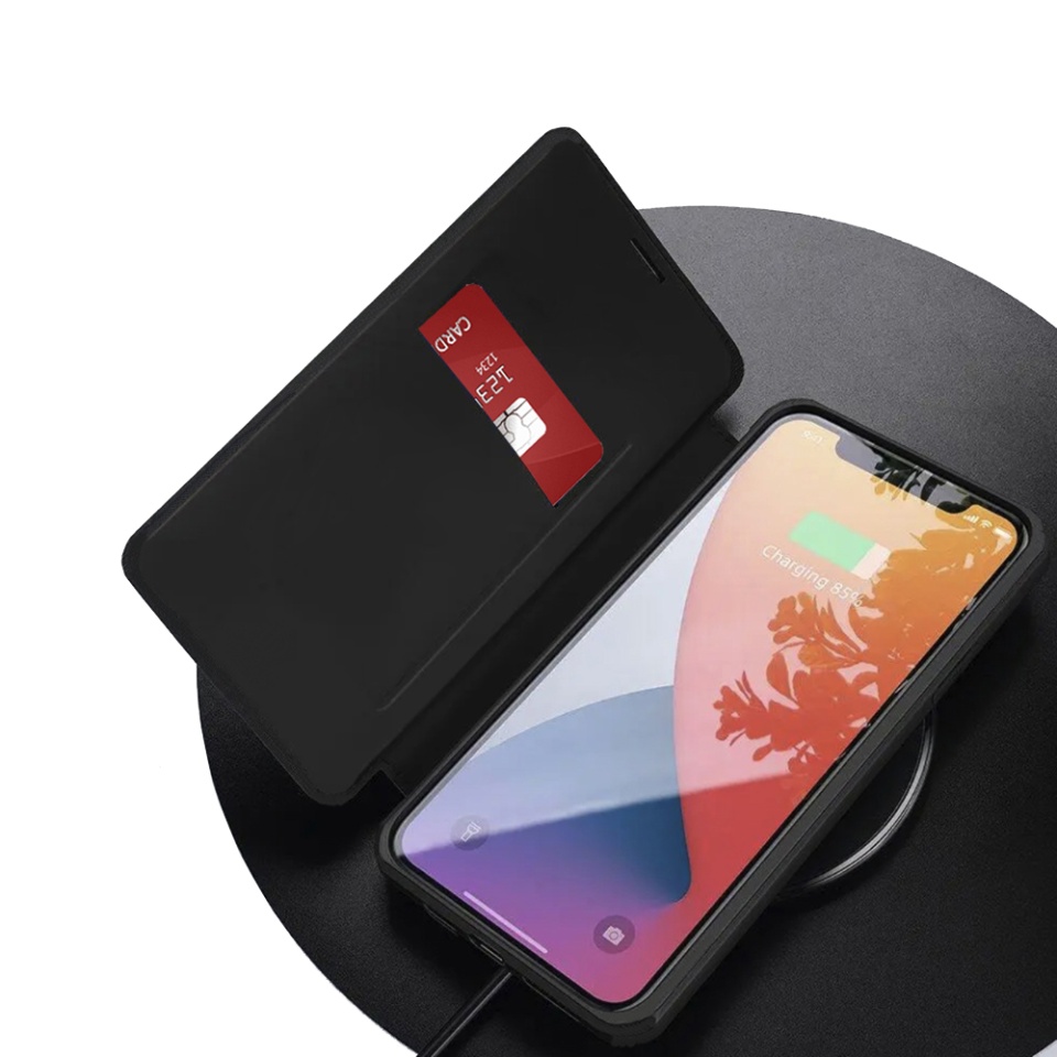 Husa pentru Nothing CMF Phone 2 Pro, SKYDDAR INNOVATION, Magskin Book, tip Carte cu Portofel Interior, set cu sticker, Negru - 2 | YEO