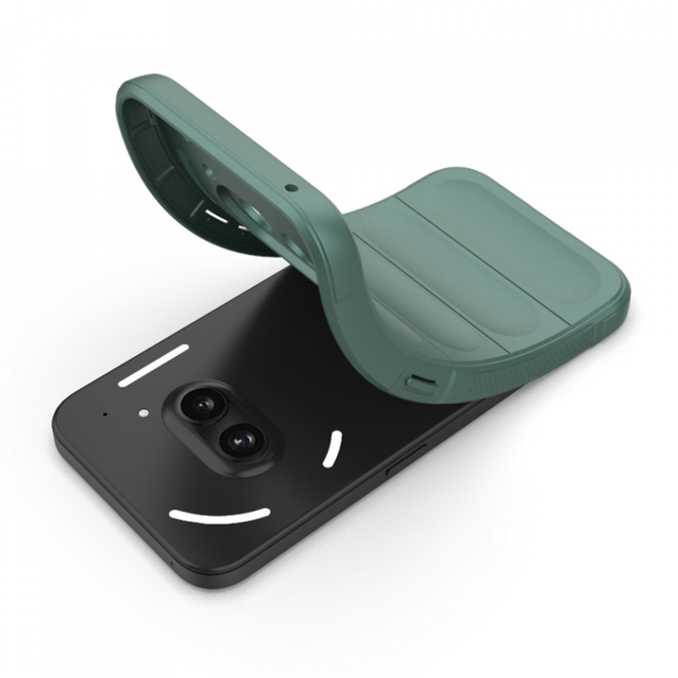 Husa pentru Nothing Phone (2a) eleganta, din silicon mat, SKDR Vogue - Negru - 3 | YEO