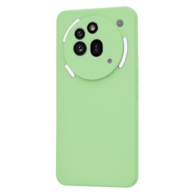 Husa pentru Nothing Phone (3a) Pro, SKYDDAR INNOVATION, SoftElegance din Silicon Catifelat, set cu sticker, Verde deschis - 2 | YEO