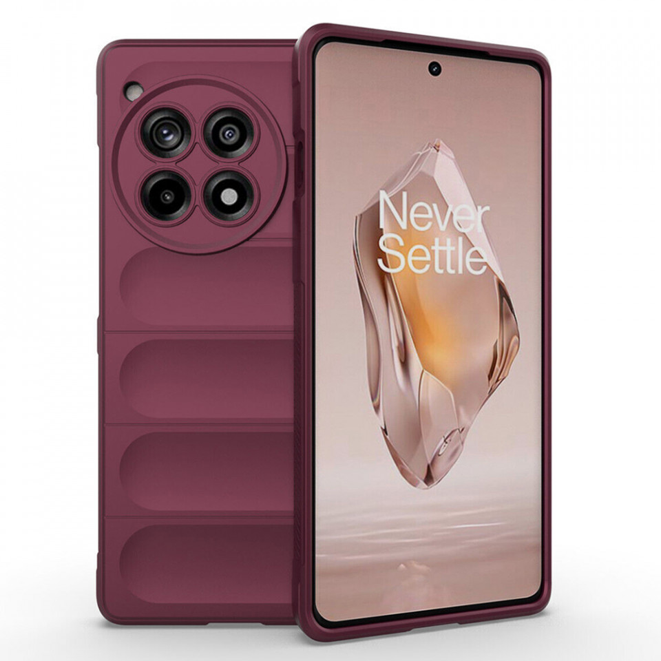 Husa pentru OnePlus 12R eleganta, din silicon mat, SKDR Vogue - Bordo