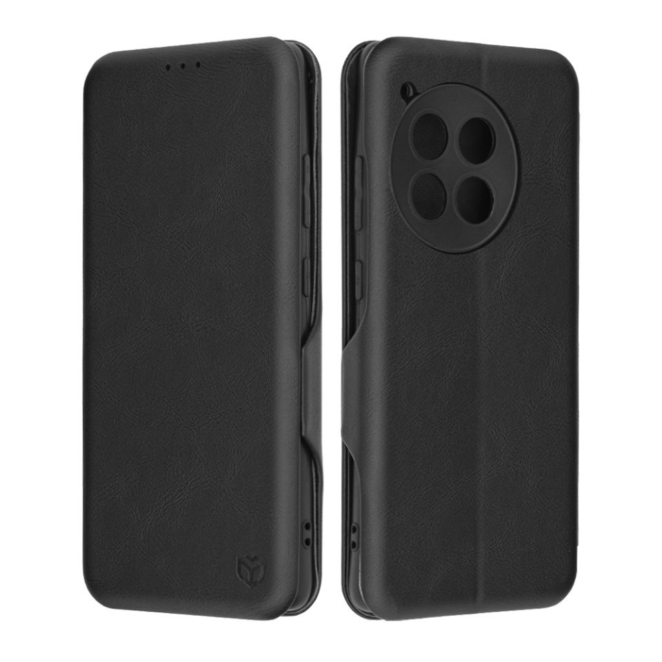 Husa pentru OnePlus 12R, SKYDDAR INNOVATION, Safe Wallet tip carte din Piele Ecologica, Suport Carduri, Inchidere Magnetica, Negru, set cu sticker
