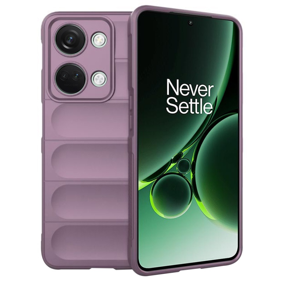 Husa pentru OnePlus Nord 3, SKYDDAR INNOVATION, Magic Shield, din Silicon Mat, set cu sticker, Mov