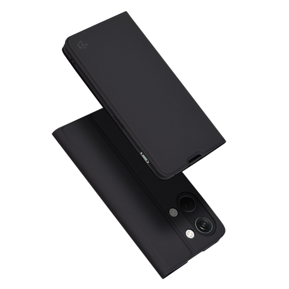 Husa pentru OnePlus Nord 3, SKYDDAR INNOVATION, Magskin Book, tip Carte cu Portofel Interior, set cu sticker, Negru