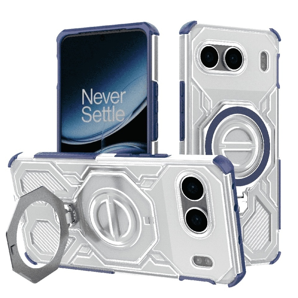 Husa pentru OnePlus Nord 4, Antisoc, SKYDDAR INOVATION, Carbon Shield PRO, Magsafe, set cu sticker, Albastru