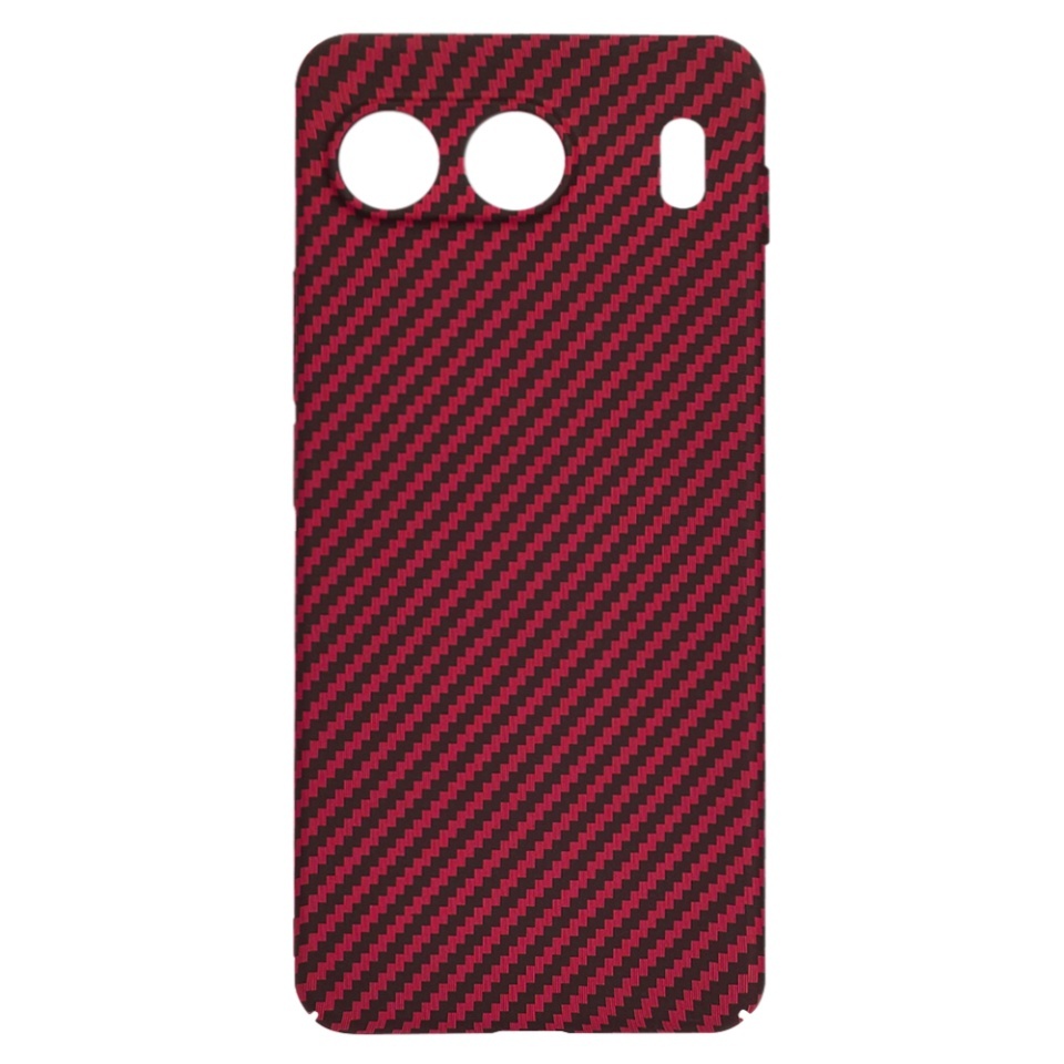Husa pentru OnePlus Nord 4, SKYDDAR INNOVATION, textura carbon, Carbonite FiberShell, set cu sticker, Rosu, - 3 | YEO
