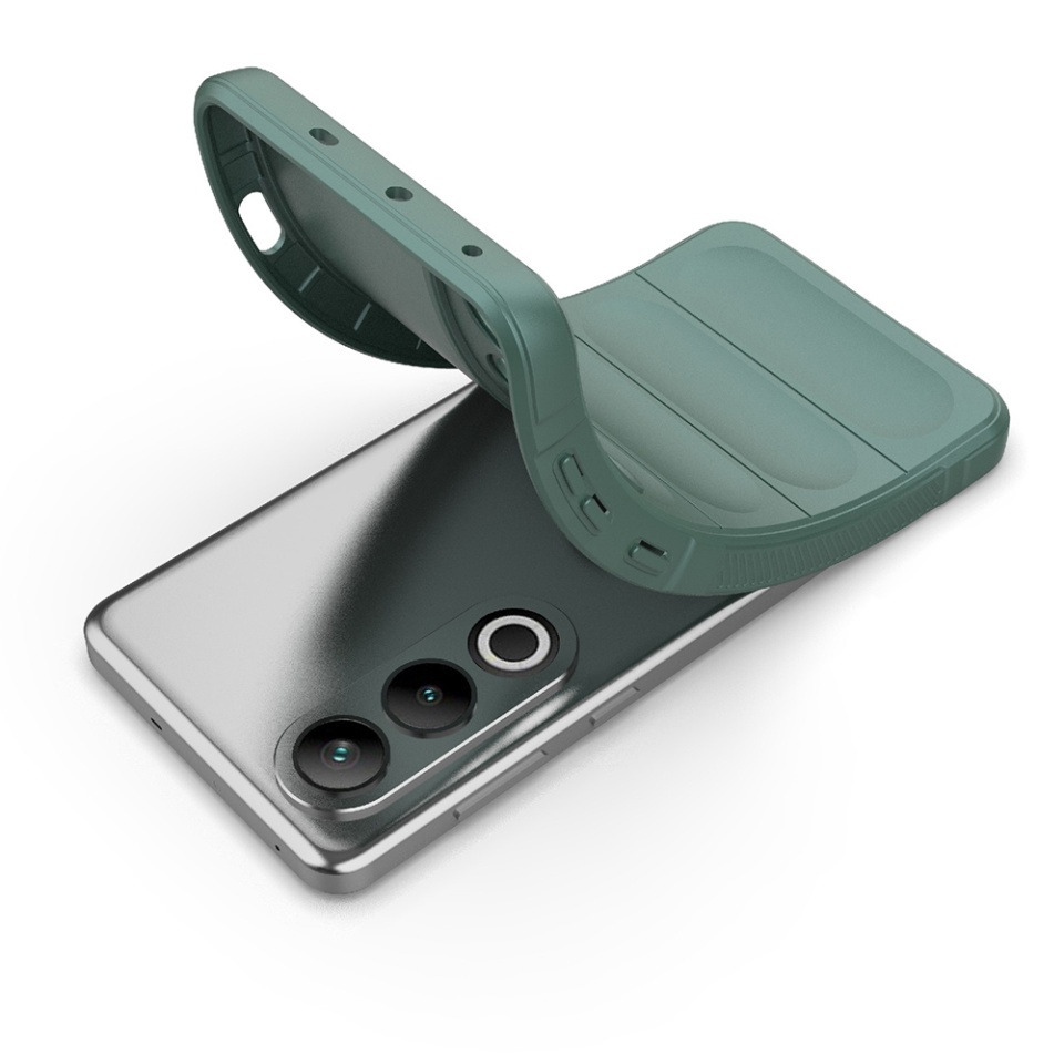 Husa pentru OnePlus Nord CE4 Lite, SKYDDAR INNOVATION, Magic Shield, din Silicon Mat, set cu sticker, Rosu - 2 | YEO