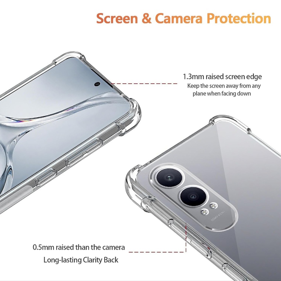 Husa pentru OnePlus Nord CE4 Lite , SKYDDAR INNOVATION, Shockproof Clear din Silicon Slim, Transparenta, set cu sticker - 2 | YEO