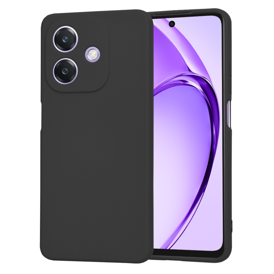 Husa pentru Oppo A40 4G / A60 5G din Silicon Catifelat, Protectie Premium, Skyddar SoftElegance - Negru - 6