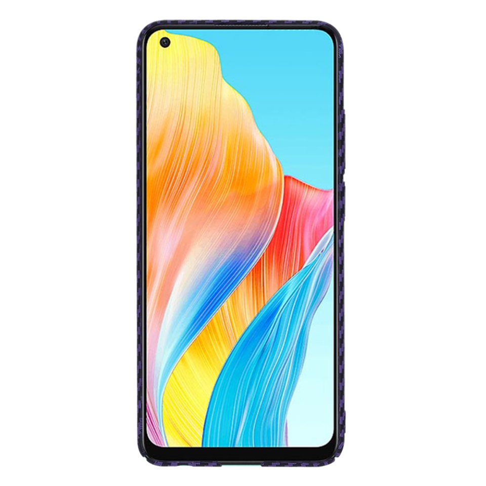 Husa pentru Oppo A78 4G, Finisaj Premium cu Textura de Carbon, Design Elegant, SKDR CarbonFlex - Mov - 1 | YEO