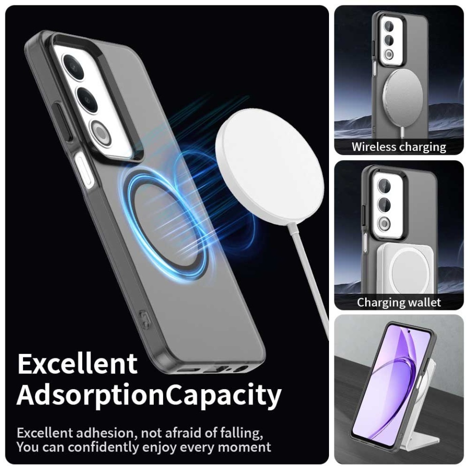 Husa pentru Oppo A80 5G, SKYDDAR INOVATION, CandyCase, Magsafe, set cu sticker, Negru - 1 | YEO