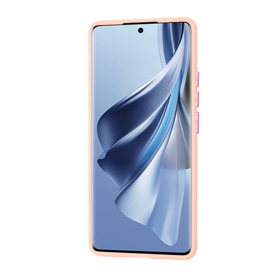 Husa pentru Oppo Reno10 / Reno10 Pro, SKYDDAR INNOVATION, HaloFrost, AntiSoc, set cu sticker, Roz - 2 | YEO