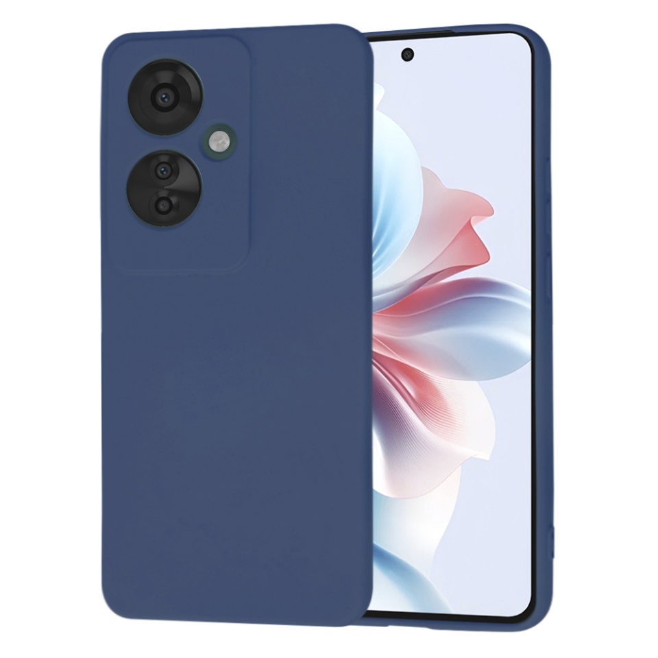 Husa pentru Oppo Reno11 F din Silicon Catifelat, Protectie Premium, Skyddar SoftElegance - Bleumarin