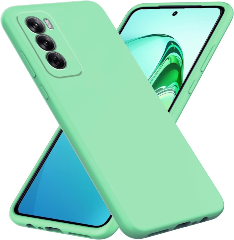 Husa pentru Oppo Reno12 Pro din Silicon Catifelat, Protectie Premium, Skyddar SoftElegance - Verde deschis