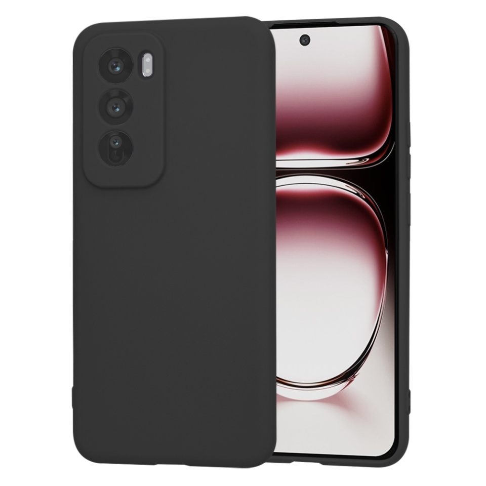 Husa pentru Oppo Reno12 Pro din Silicon Catifelat, Protectie Premium, Skyddar SoftElegance - Negru - 8