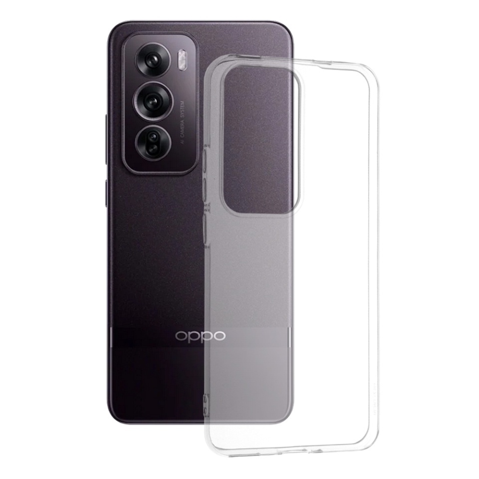 Husa pentru Oppo Reno12 Pro, SKYDDAR INNOVATION, ClearGuard, din silicon transparent, set cu sticker, Transparenta