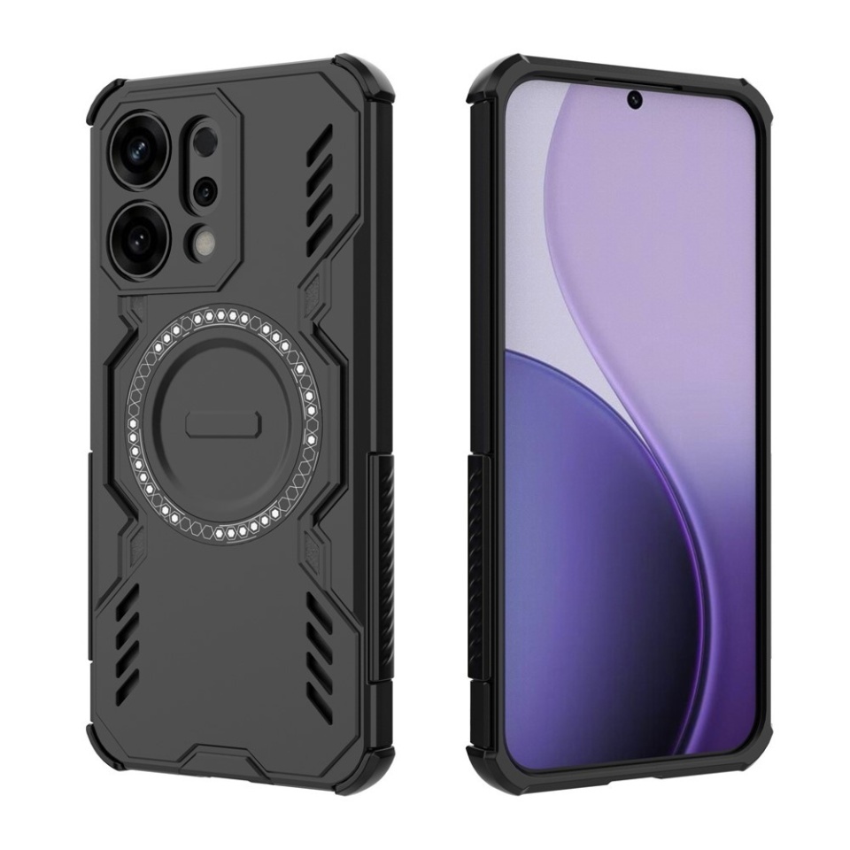 Husa pentru Oppo Reno14, SKYDDAR INOVATION, ArmorMag, Magsafe, set cu sticker, Negru - 1 | YEO