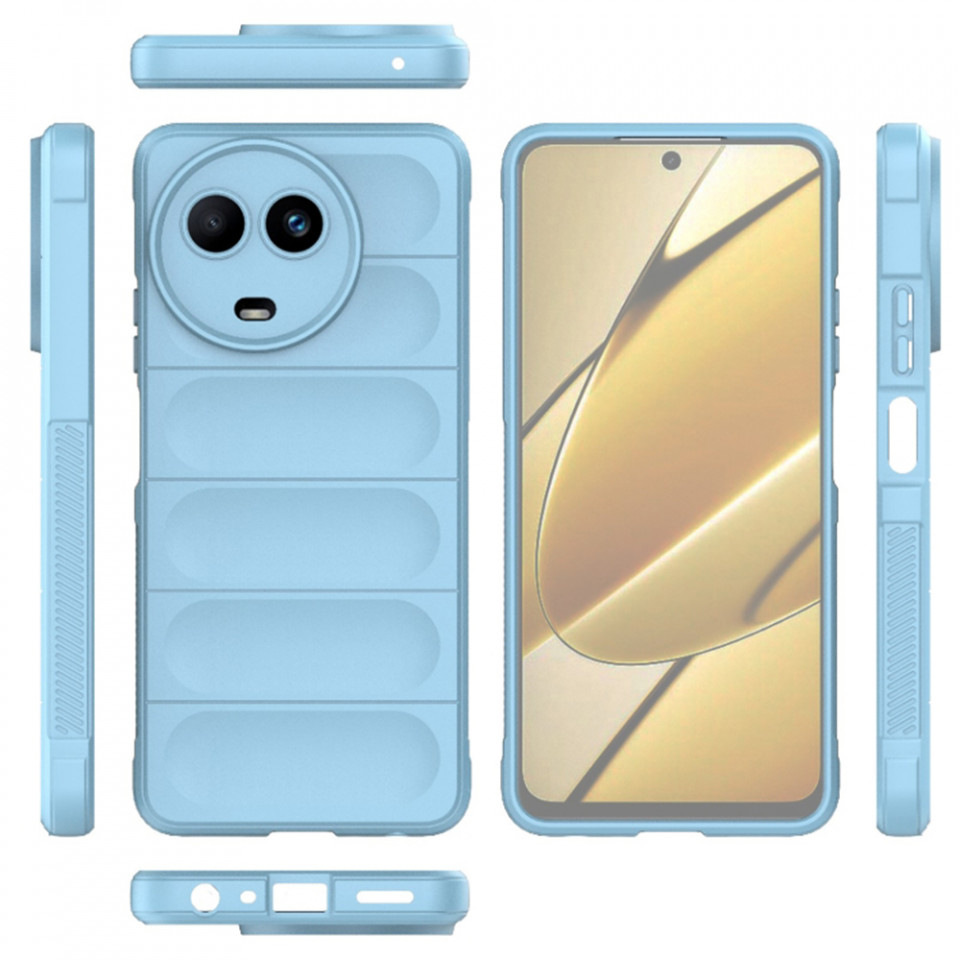 Husa pentru Realme 11 5G eleganta, din silicon mat, SKDR Vogue - Bleu - 1 | YEO