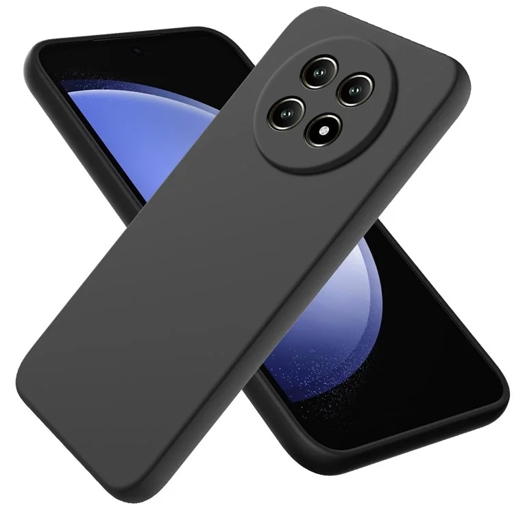 Husa pentru Realme 13 Pro / 13 Pro+ din Silicon Catifelat, Protectie Premium, Skyddar SoftElegance - Negru