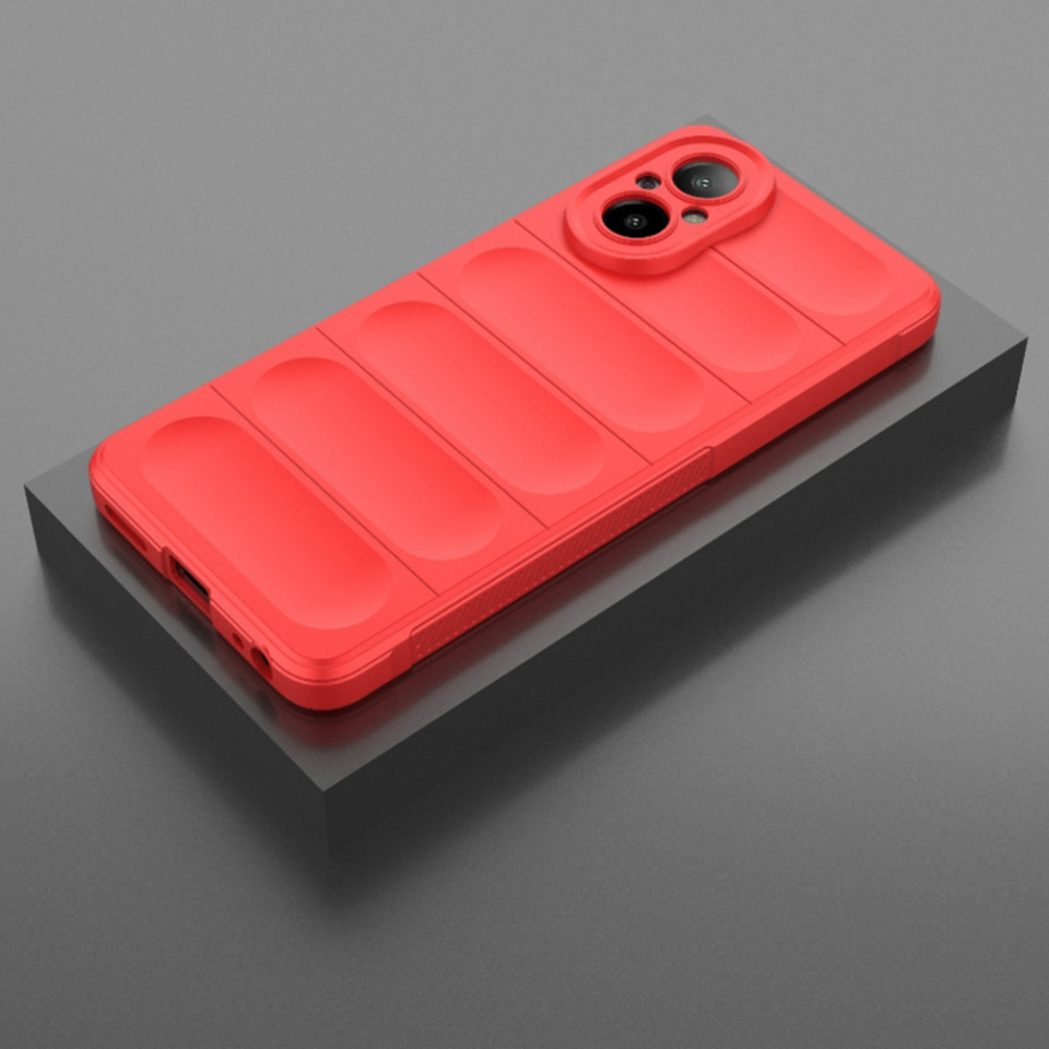 Husa pentru Realme C67 4G eleganta, din silicon mat, SKDR Vogue - Rosu - 2 | YEO