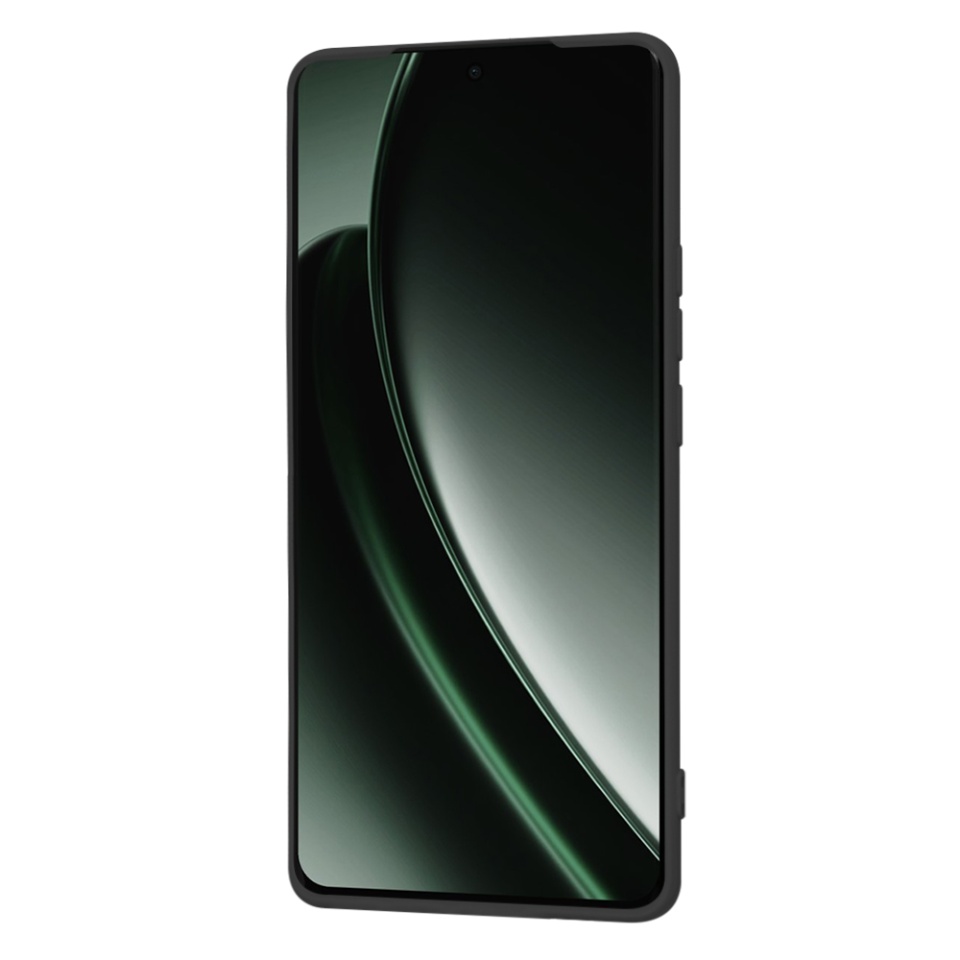 Husa pentru Realme GT 6 / GT 6T din Silicon Catifelat, Protectie Premium, Skyddar SoftElegance - Negru - 2 | YEO