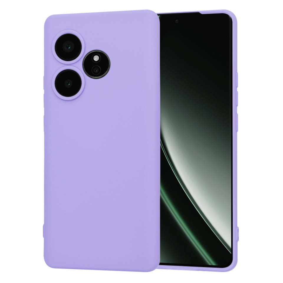Husa pentru Realme GT 6 / GT 6T din Silicon Catifelat, Protectie Premium, Skyddar SoftElegance - Violet