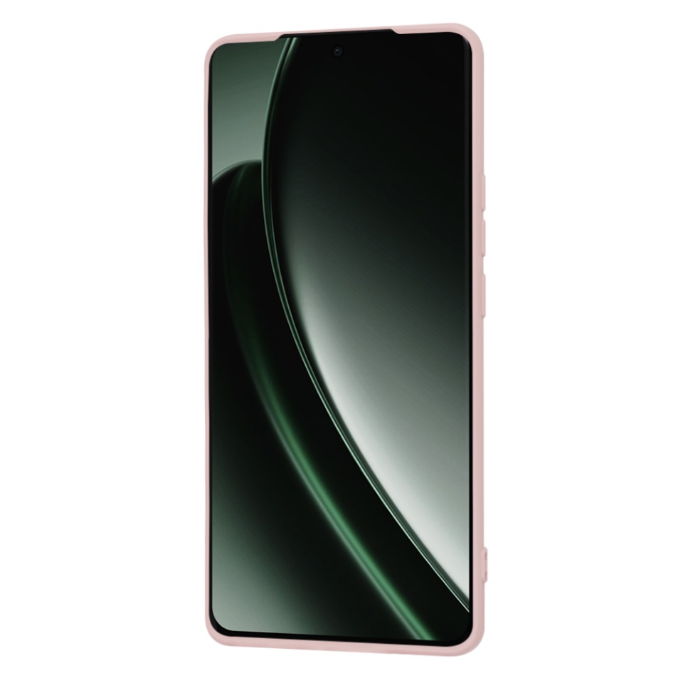 Husa pentru Realme GT 6 / GT 6T din Silicon Catifelat, Protectie Premium, Skyddar SoftElegance - Roz pudra - 2 | YEO