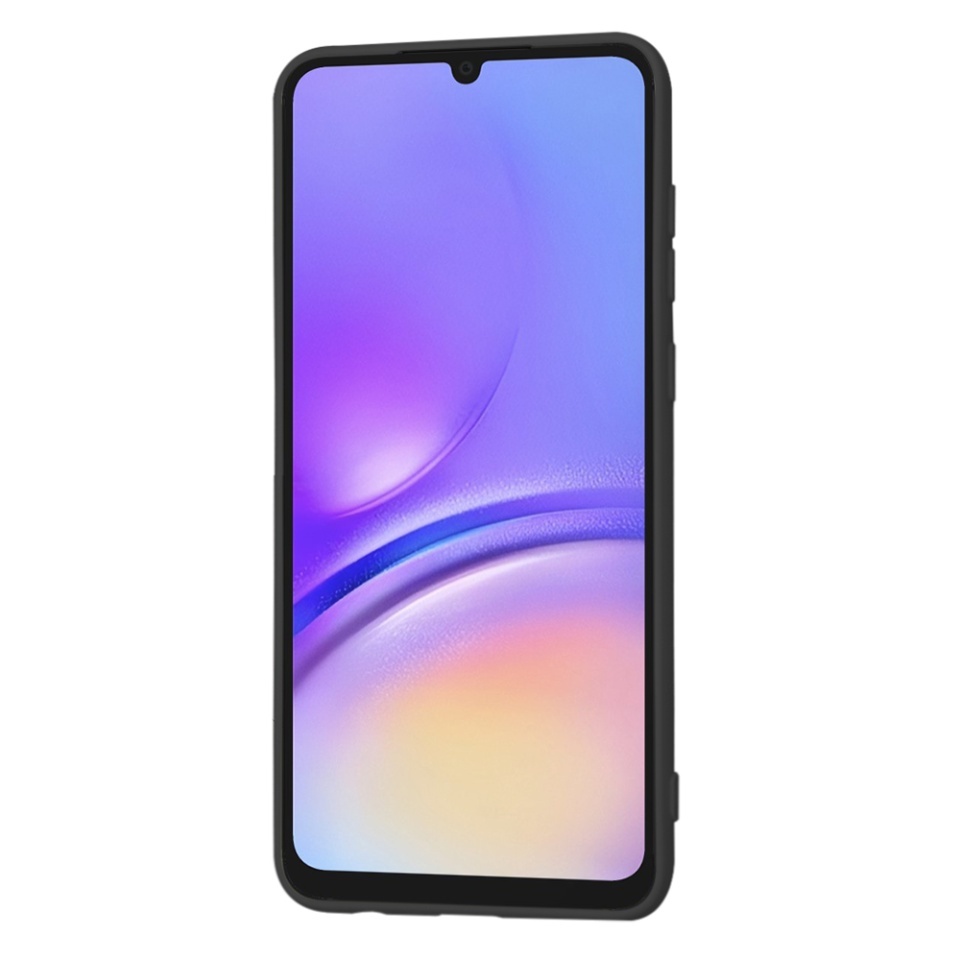 Husa pentru Samsung Galaxy A05, SKYDDAR INNOVATION, din Silicon Catifelat, SoftElegance, set cu sticker, Negru - 1 | YEO