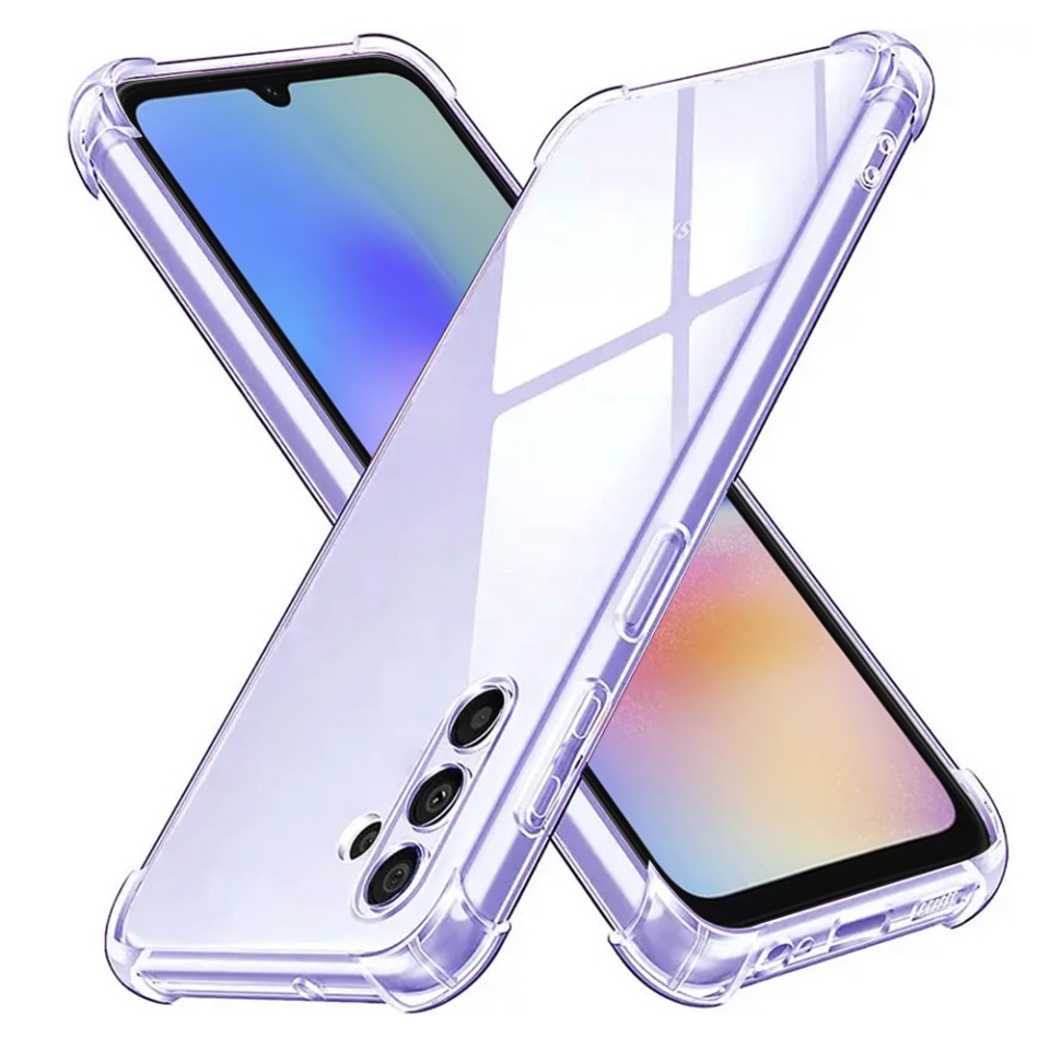 Husa pentru Samsung Galaxy A05s , SKYDDAR INNOVATION, Shockproof Clear din Silicon Slim, Transparenta, set cu sticker