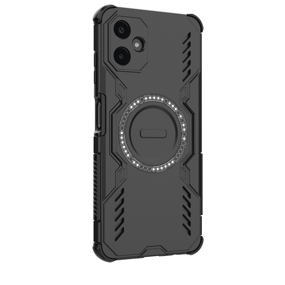 Husa pentru Samsung Galaxy A06, SKYDDAR INOVATION, ArmorMag, Magsafe, set cu sticker, Negru - 2 | YEO