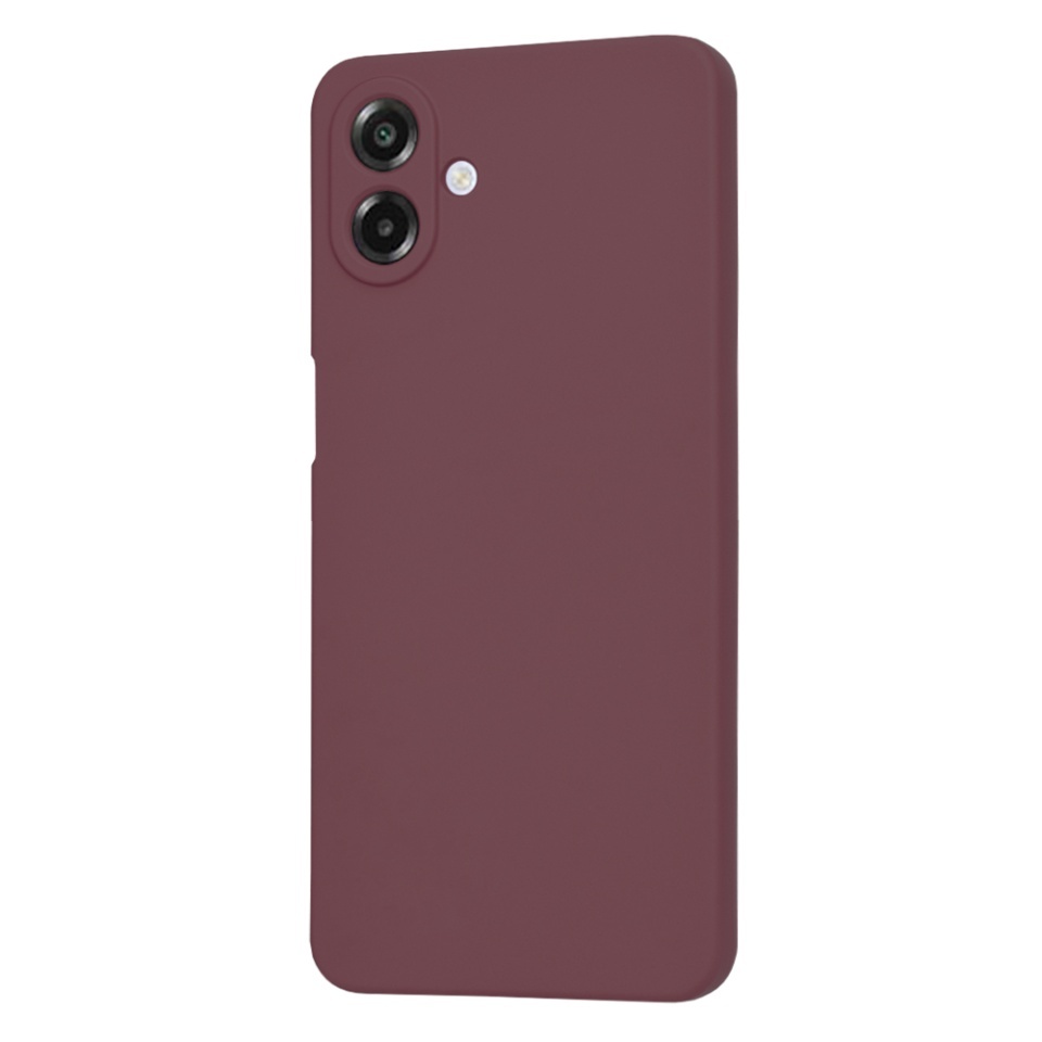 Husa pentru Samsung Galaxy A07 4G, SKYDDAR INNOVATION, din Silicon Catifelat, SoftElegance, set cu sticker, Bordo - 2 | YEO