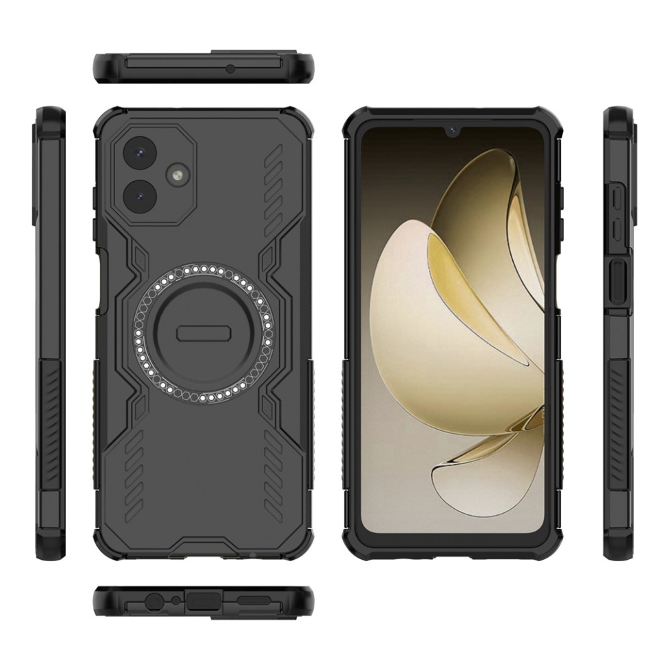 Husa pentru Samsung Galaxy A07 4G, SKYDDAR INOVATION, ArmorMag, Magsafe, set cu sticker, Negru - 2 | YEO