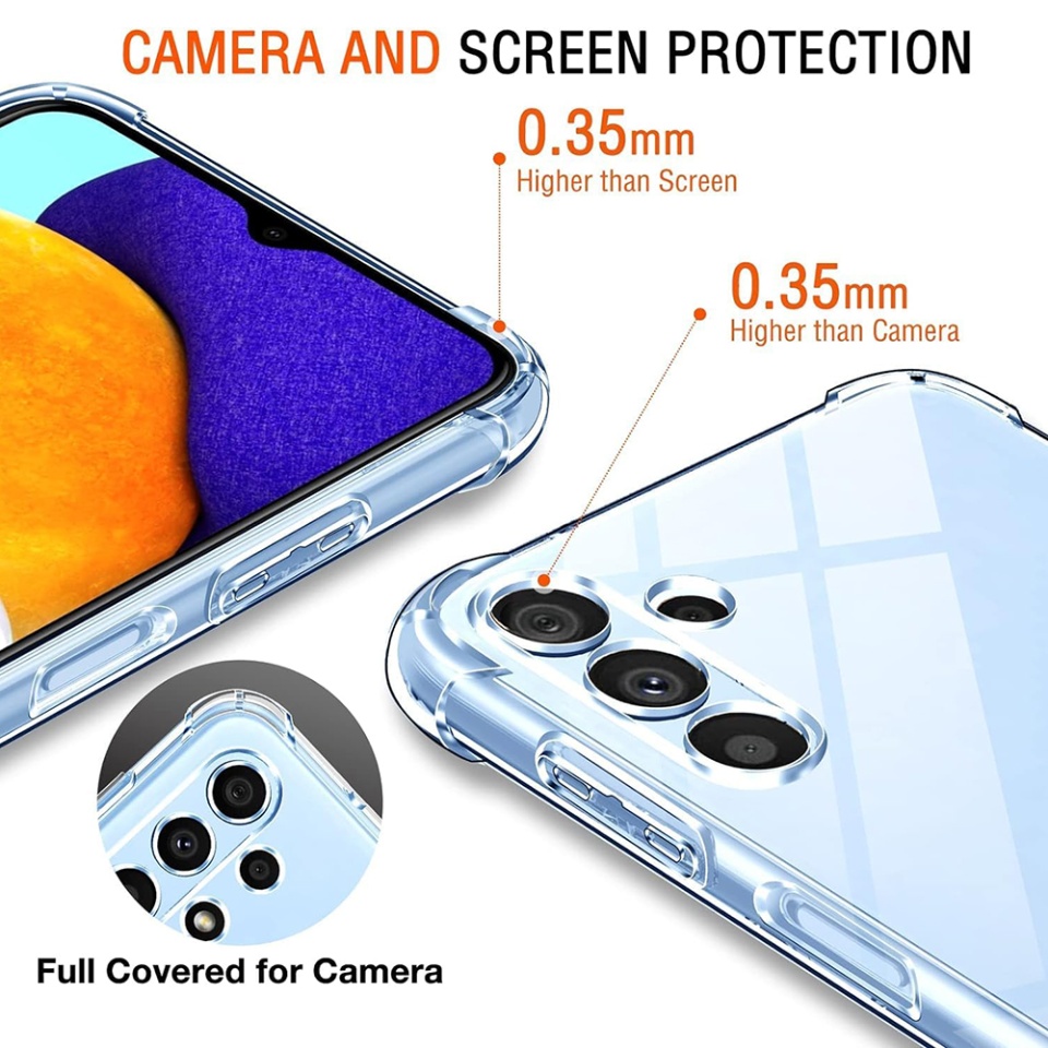 Husa pentru Samsung Galaxy A13 5G / Galaxy A04S , SKYDDAR INNOVATION, Shockproof Clear din Silicon Slim, Transparenta, set cu sticker - 3 | YEO