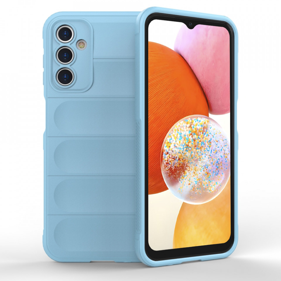 Husa pentru Samsung Galaxy A14 5G / Galaxy A14 4G eleganta, din silicon mat, SKDR Vogue - Bleu