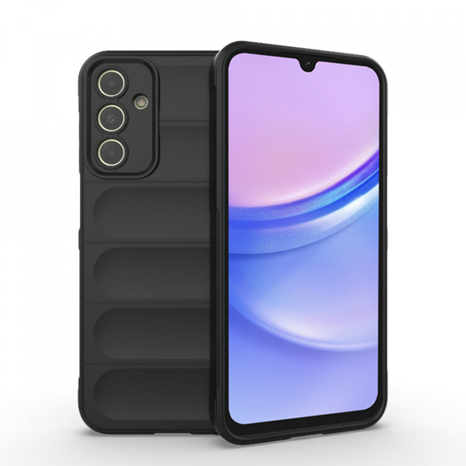 Husa pentru Samsung Galaxy A15 4G / Galaxy A15 5G eleganta, din silicon mat, SKDR Vogue - Negru