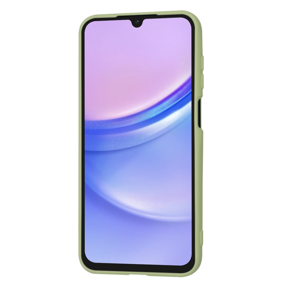 Husa pentru Samsung Galaxy A15 4G / Galaxy A15 5G, SKYDDAR INNOVATION, din Silicon Catifelat, SoftElegance , Verde, set cu sticker - 2 | YEO