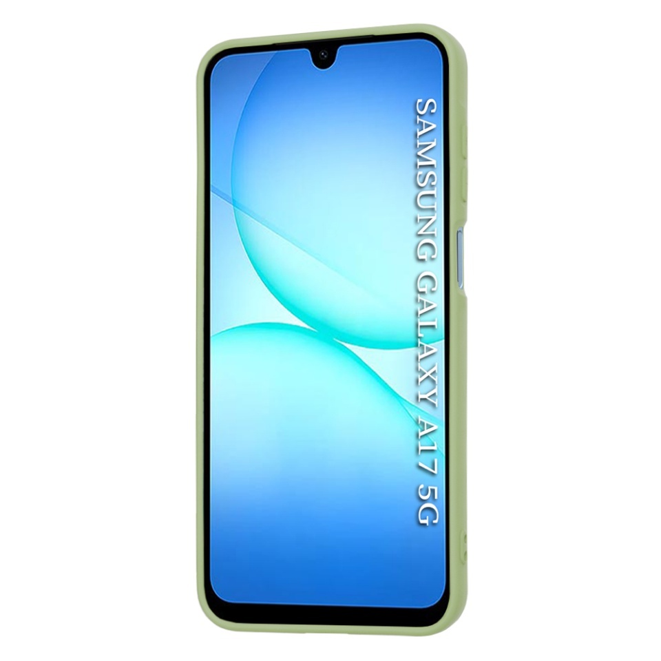Husa pentru Samsung Galaxy A17 5G, SKYDDAR INNOVATION, din Silicon Catifelat, SoftElegance, set cu sticker, Verde - 1 | YEO