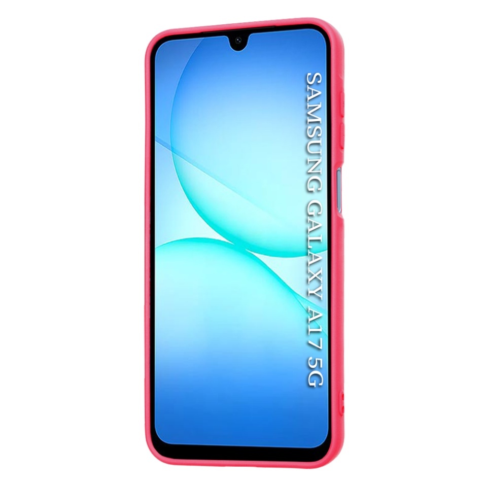 Husa pentru Samsung Galaxy A17 5G, SKYDDAR INNOVATION, din Silicon Catifelat, SoftElegance, set cu sticker, Fucsia - 1 | YEO