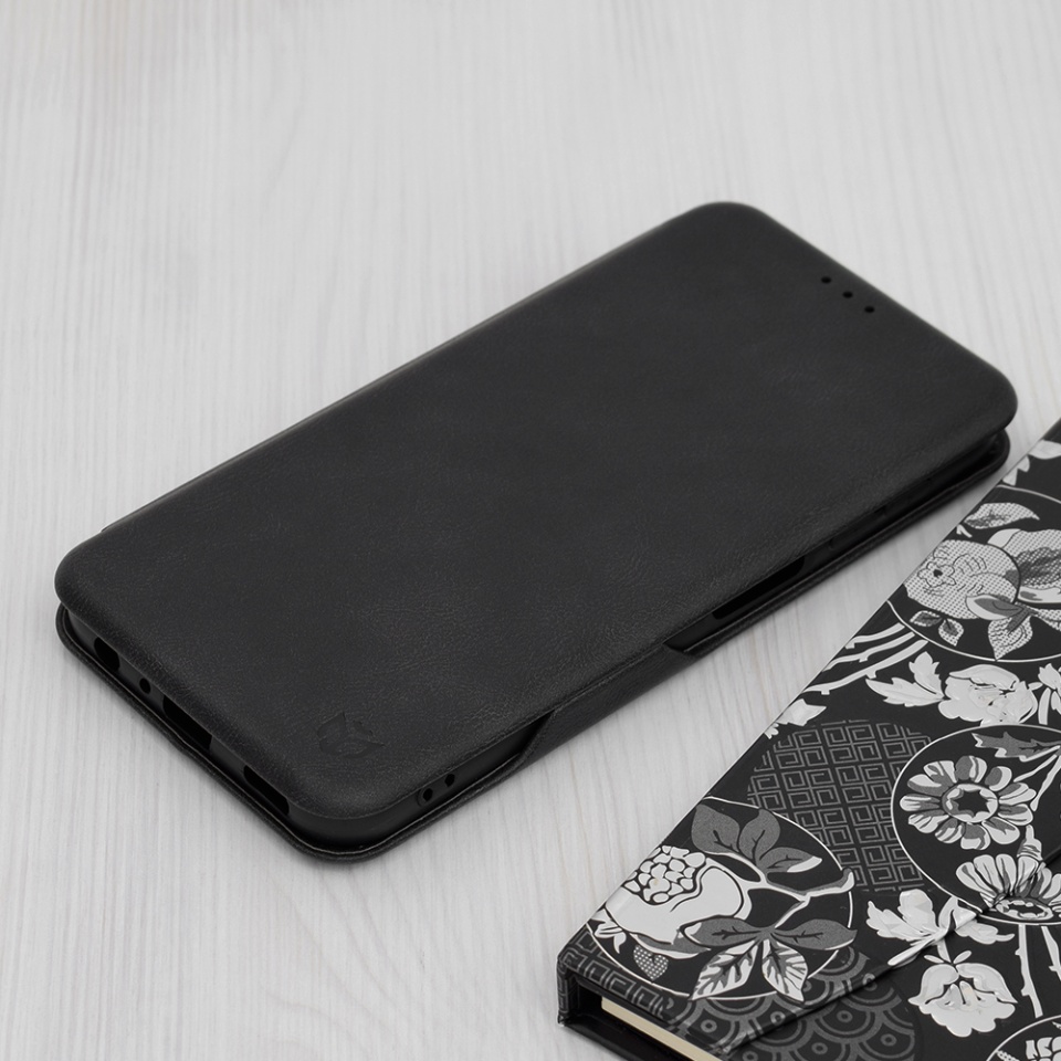 Husa pentru Samsung Galaxy A24, SKYDDAR INNOVATION, Safe Wallet tip carte din Piele Ecologica, Suport Carduri, Inchidere Magnetica, Negru, set cu sticker - 3 | YEO