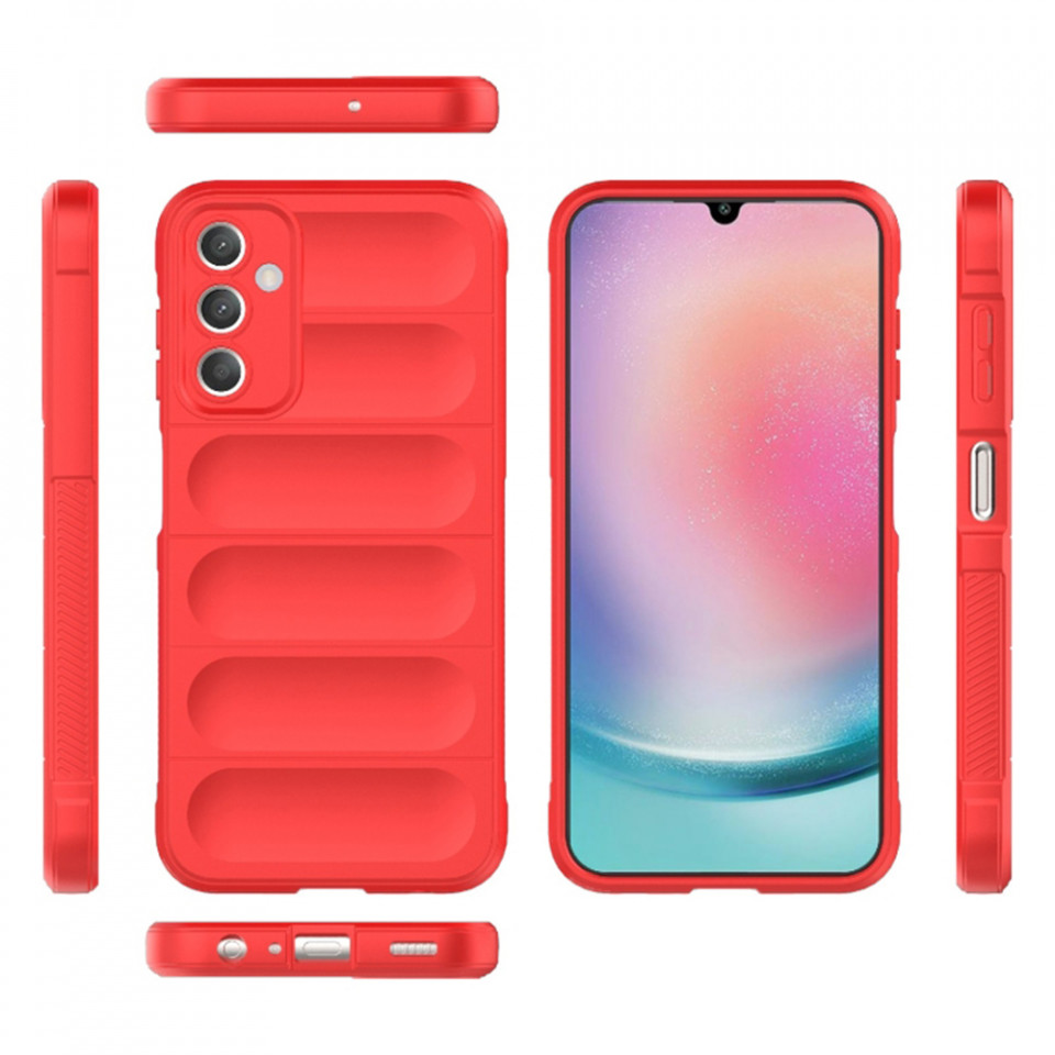 Husa pentru Samsung Galaxy A25 5G eleganta, din silicon mat, SKDR Vogue - Rosu - 1 | YEO