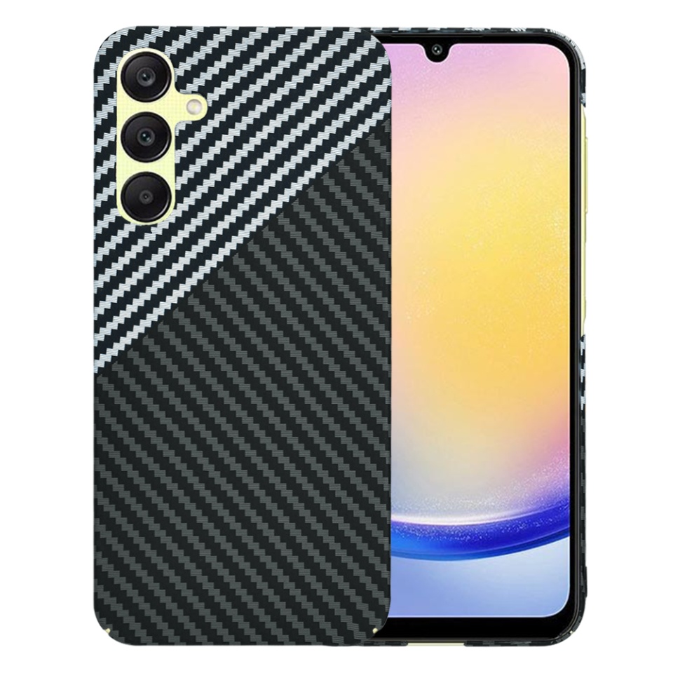 Husa pentru Samsung Galaxy A25 5G, SKYDDAR INNOVATION, Carbonite FiberShell, Gri, set cu sticker - 1 | YEO