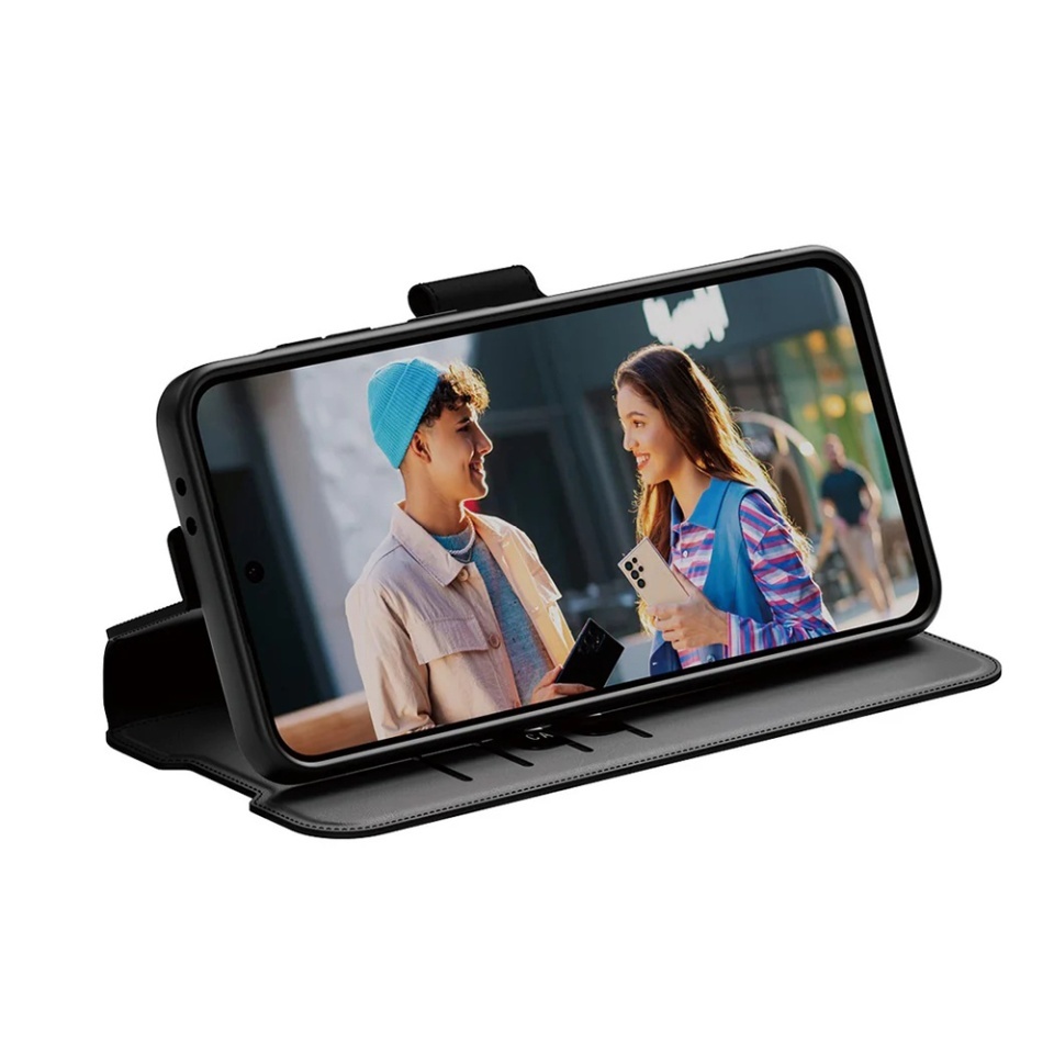 Husa pentru Samsung Galaxy A26 5G, PanzerGlass, CARE Feature Kickstand Wallet Case, Tip Carte cu Inchidere Magnetica, Suport Stand si Slot Card Protectie 360°, Testata la Socuri, Negru - 2 | YEO